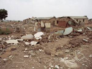 Nach einer Zwangsr&auml;umung in Abuja , Nigeria